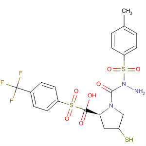 391673-80-6  L-Proline, 4-mercapto-1-[[4-(trifluoromethyl)phenyl]sulfonyl]-,2-[(4-methylphenyl)sulfonyl]hydrazide, (4R)-