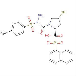 391673-82-8  L-Proline, 4-mercapto-1-(1-naphthalenylsulfonyl)-,2-[(4-methylphenyl)sulfonyl]hydrazide, (4R)-