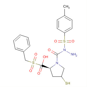 391673-83-9  L-Proline, 4-mercapto-1-[(phenylmethyl)sulfonyl]-,2-[(4-methylphenyl)sulfonyl]hydrazide, (4R)-