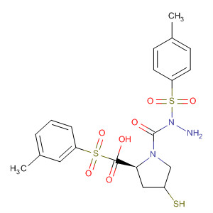 391673-88-4  L-Proline, 4-mercapto-1-[(3-methylphenyl)sulfonyl]-,2-[(4-methylphenyl)sulfonyl]hydrazide, (4R)-