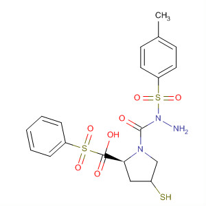 391673-94-2  L-Proline, 4-mercapto-1-(phenylsulfonyl)-,2-[(4-methylphenyl)sulfonyl]hydrazide, (4R)-
