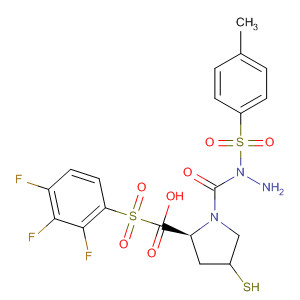 391673-97-5  L-Proline, 4-mercapto-1-[(2,3,4-trifluorophenyl)sulfonyl]-,2-[(4-methylphenyl)sulfonyl]hydrazide, (4R)-
