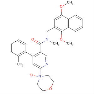 391675-00-6  3-Pyridinecarboxamide,N-[(1,4-dimethoxy-2-naphthalenyl)methyl]-N-methyl-4-(2-methylphenyl)-6-(4-oxido-4-morpholinyl)-
