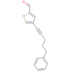 391678-06-1  2-Thiophenecarboxaldehyde, 4-(5-phenyl-1-pentynyl)-