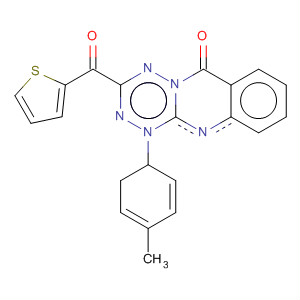 391679-19-9  6H-1,2,4,5-Tetrazino[6,1-b]quinazolin-6-one,1,2-dihydro-1-(4-methylphenyl)-3-(2-thienylcarbonyl)-