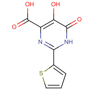 391680-79-8  4-Pyrimidinecarboxylic acid, 1,6-dihydro-5-hydroxy-6-oxo-2-(2-thienyl)- 391680-79-8  4-Pyrimidinecarboxylic acid, 1,6-dihydro-5-hydroxy-6-oxo-2-(2-thienyl)-