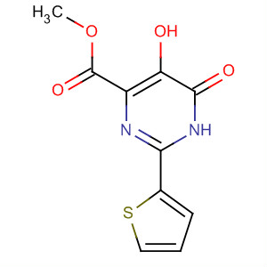 391680-92-5  4-Pyrimidinecarboxylic acid, 1,6-dihydro-5-hydroxy-6-oxo-2-(2-thienyl)-,methyl ester 391680-92-5  4-Pyrimidinecarboxylic acid, 1,6-dihydro-5-hydroxy-6-oxo-2-(2-thienyl)-,methyl ester