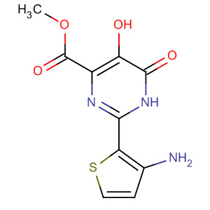 391680-97-0  4-Pyrimidinecarboxylic acid,2-(3-amino-2-thienyl)-1,6-dihydro-5-hydroxy-6-oxo-, methyl ester 391680-97-0  4-Pyrimidinecarboxylic acid,2-(3-amino-2-thienyl)-1,6-dihydro-5-hydroxy-6-oxo-, methyl ester