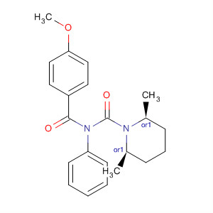 391861-82-8  1-Piperidinecarboxamide,N-(4-methoxybenzoyl)-2,6-dimethyl-N-phenyl-, (2R,6S)-rel-