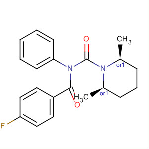 391861-83-9  1-Piperidinecarboxamide, N-(4-fluorobenzoyl)-2,6-dimethyl-N-phenyl-,(2R,6S)-rel-