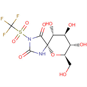 391871-52-6  6-Oxa-1,3-diazaspiro[4.5]decane-2,4-dione,8,9,10-trihydroxy-7-(hydroxymethyl)-3-[(trifluoromethyl)sulfonyl]-,(5S,7R,8S,9S,10R)-