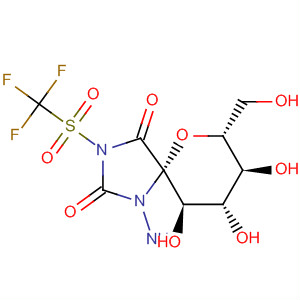 391871-53-7  6-Oxa-1,3-diazaspiro[4.5]decane-2,4-dione,1-amino-8,9,10-trihydroxy-7-(hydroxymethyl)-3-[(trifluoromethyl)sulfonyl]-, (5S,7R,8S,9S,10R)-