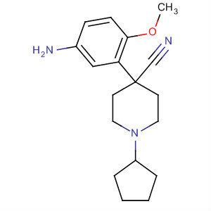 391882-62-5  4-Piperidinecarbonitrile, 4-(5-amino-2-methoxyphenyl)-1-cyclopentyl-