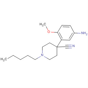 391882-63-6  4-Piperidinecarbonitrile, 4-(5-amino-2-methoxyphenyl)-1-pentyl- 391882-63-6  4-Piperidinecarbonitrile, 4-(5-amino-2-methoxyphenyl)-1-pentyl-