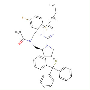 391889-58-0  Acetamide,N-[(2,5-difluorophenyl)methyl]-N-[[(2S,4R)-1-(5-propyl-2-pyrimidinyl)-4-[(triphenylmethyl)thio]-2-pyrrolidinyl]methyl]-