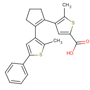 391895-17-3  2-Thiophenecarboxylic acid,5-methyl-4-[2-(2-methyl-5-phenyl-3-thienyl)-1-cyclopenten-1-yl]-