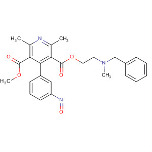 391900-78-0  3,5-Pyridinedicarboxylic acid, 2,6-dimethyl-4-(3-nitrosophenyl)-, methyl2-[methyl(phenylmethyl)amino]ethyl ester