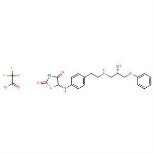 391900-99-5  2,4-Thiazolidinedione,5-[[4-[2-[[(2S)-2-hydroxy-3-phenoxypropyl]amino]ethyl]phenyl]amino]-,mono(trifluoroacetate) (salt)