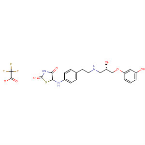 391901-03-4  2,4-Thiazolidinedione,5-[[4-[2-[[(2S)-2-hydroxy-3-(3-hydroxyphenoxy)propyl]amino]ethyl]phenyl]amino]-, mono(trifluoroacetate) (salt)