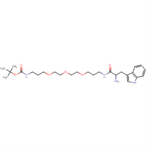 391902-85-5  6,9,12-Trioxa-2,16-diazanonadecanoic acid,18-amino-19-(1H-indol-3-yl)-17-oxo-, 1,1-dimethylethyl ester, (18S)-