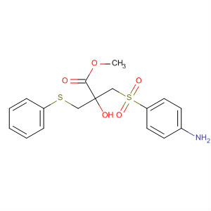 391903-93-8  Propanoic acid,3-[(4-aminophenyl)sulfonyl]-2-hydroxy-2-[(phenylthio)methyl]-, methylester