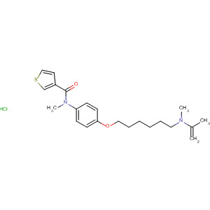 391909-97-0  3-Thiophenecarboxamide,N-methyl-N-[4-[[6-(methyl-2-propenylamino)hexyl]oxy]phenyl]-,monohydrochloride