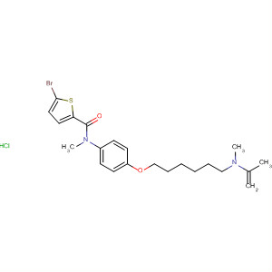 391909-99-2  2-Thiophenecarboxamide,5-bromo-N-methyl-N-[4-[[6-(methyl-2-propenylamino)hexyl]oxy]phenyl]-,monohydrochloride