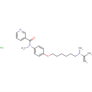 391910-30-8  3-Pyridinecarboxamide,N-methyl-N-[4-[[6-(methyl-2-propenylamino)hexyl]oxy]phenyl]-,hydrochloride