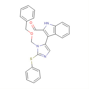 391913-51-2  1H-Indole-2-carboxaldehyde,3-[1-[(phenylmethoxy)methyl]-2-(phenylthio)-1H-imidazol-5-yl]-