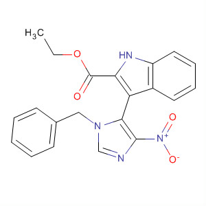 391913-64-7  1H-Indole-2-carboxylic acid,3-[4-nitro-1-(phenylmethyl)-1H-imidazol-5-yl]-, ethyl ester