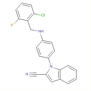 391913-87-4  1H-Indole-2-carbonitrile,1-[4-[[(2-chloro-6-fluorophenyl)methyl]amino]phenyl]-