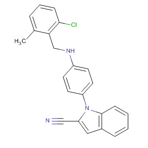 391913-89-6  1H-Indole-2-carbonitrile,1-[4-[[(2-chloro-6-methylphenyl)methyl]amino]phenyl]-