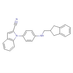 391913-90-9  1H-Indole-2-carbonitrile,1-[4-[[(2,3-dihydro-1H-inden-2-yl)methyl]amino]phenyl]-