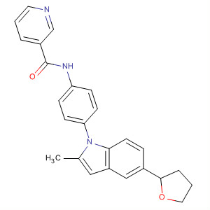 391914-16-2  3-Pyridinecarboxamide,N-[4-[2-methyl-5-(tetrahydro-2-furanyl)-1H-indol-1-yl]phenyl]-