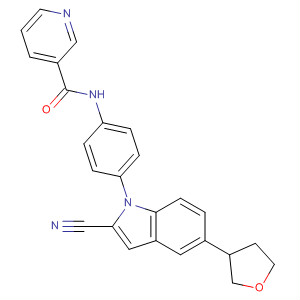 391914-23-1  3-Pyridinecarboxamide,N-[4-[2-cyano-5-(tetrahydro-3-furanyl)-1H-indol-1-yl]phenyl]-