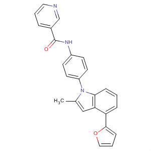 391914-32-2  3-Pyridinecarboxamide,N-[4-[4-(2-furanyl)-2-methyl-1H-indol-1-yl]phenyl]-