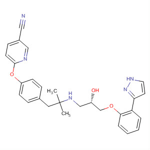 391919-87-2  3-Pyridinecarbonitrile,6-[4-[2-[[(2S)-2-hydroxy-3-[2-(1H-pyrazol-3-yl)phenoxy]propyl]amino]-2-methylpropyl]phenoxy]-