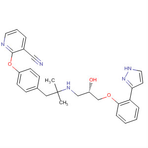 391920-37-9  3-Pyridinecarbonitrile,2-[4-[2-[[(2S)-2-hydroxy-3-[2-(1H-pyrazol-3-yl)phenoxy]propyl]amino]-2-methylpropyl]phenoxy]-