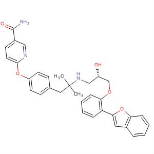 391925-23-8  3-Pyridinecarboxamide,6-[4-[2-[[(2S)-3-[2-(2-benzofuranyl)phenoxy]-2-hydroxypropyl]amino]-2-methylpropyl]phenoxy]-