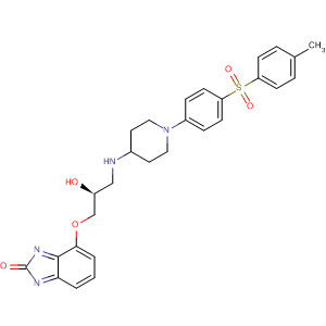 391934-50-2  2H-Benzimidazol-2-one,1,3-dihydro-4-[(2S)-2-hydroxy-3-[[1-[4-[(4-methylphenyl)sulfonyl]phenyl]-4-piperidinyl]amino]propoxy]-