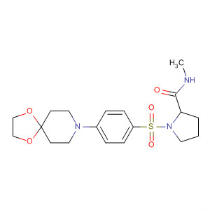 391935-05-0  2-Pyrrolidinecarboxamide,1-[[4-(1,4-dioxa-8-azaspiro[4.5]dec-8-yl)phenyl]sulfonyl]-N-methyl-