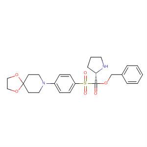 391935-06-1  L-Proline, 1-[[4-(1,4-dioxa-8-azaspiro[4.5]dec-8-yl)phenyl]sulfonyl]-,phenylmethyl ester