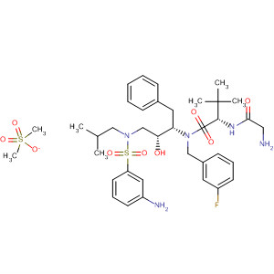 391935-98-1  L-Valinamide,N-[(3-fluorophenyl)methyl]glycyl-N-[(1S,2R)-3-[[(3-aminophenyl)sulfonyl](2-methylpropyl)amino]-2-hydroxy-1-(phenylmethyl)propyl]-3-methyl-,dimethanesulfonate (salt)