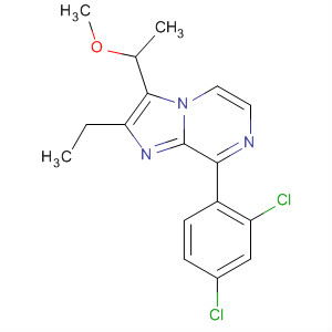 391954-01-1  Imidazo[1,2-a]pyrazine,8-(2,4-dichlorophenyl)-2-ethyl-3-(1-methoxyethyl)-