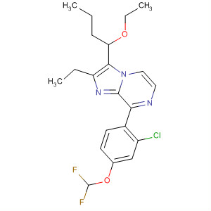 391954-11-3  Imidazo[1,2-a]pyrazine,8-[2-chloro-4-(difluoromethoxy)phenyl]-3-(1-ethoxybutyl)-2-ethyl-