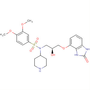392231-44-6  4-Piperidinamine,N-[(2S)-3-[(2,3-dihydro-2-oxo-1H-benzimidazol-4-yl)oxy]-2-hydroxypropyl]-1-[(3,4-dimethoxyphenyl)sulfonyl]-
