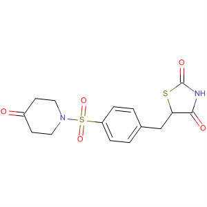 392231-79-7  4-Piperidinone, 1-[[4-[(2,4-dioxo-5-thiazolidinyl)methyl]phenyl]sulfonyl]-
