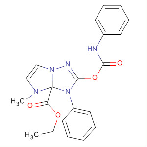 392232-18-7  3H-Imidazo[1,2-b][1,2,4]triazole-3a(4H)-carboxylic acid,4-methyl-3-phenyl-2-[[(phenylamino)carbonyl]oxy]-, ethyl ester
