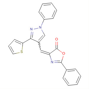 392251-89-7  5(4H)-Oxazolone,2-phenyl-4-[[1-phenyl-3-(2-thienyl)-1H-pyrazol-4-yl]methylene]-