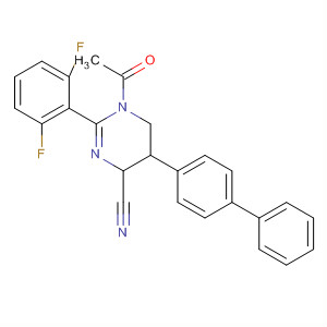 392253-66-6  4-Pyrimidinecarbonitrile,1-acetyl-5-[1,1'-biphenyl]-4-yl-2-(2,6-difluorophenyl)-1,4,5,6-tetrahydro-